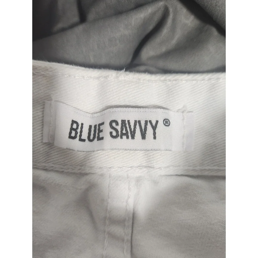 Blue Savvy  White Jeans Juniors/Women Size‎ 5 White Denim Zip 27